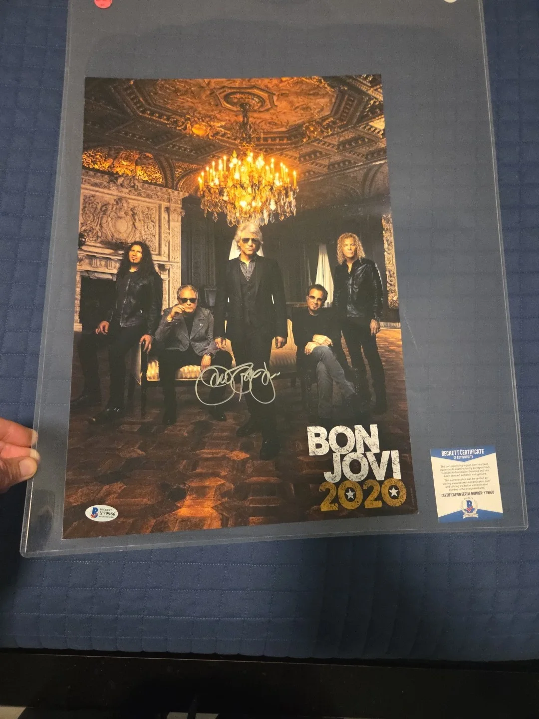 Bon Jovi Signed 13x19 2020 Poster Beckett Bas Cert Silver Sharpie, image 2