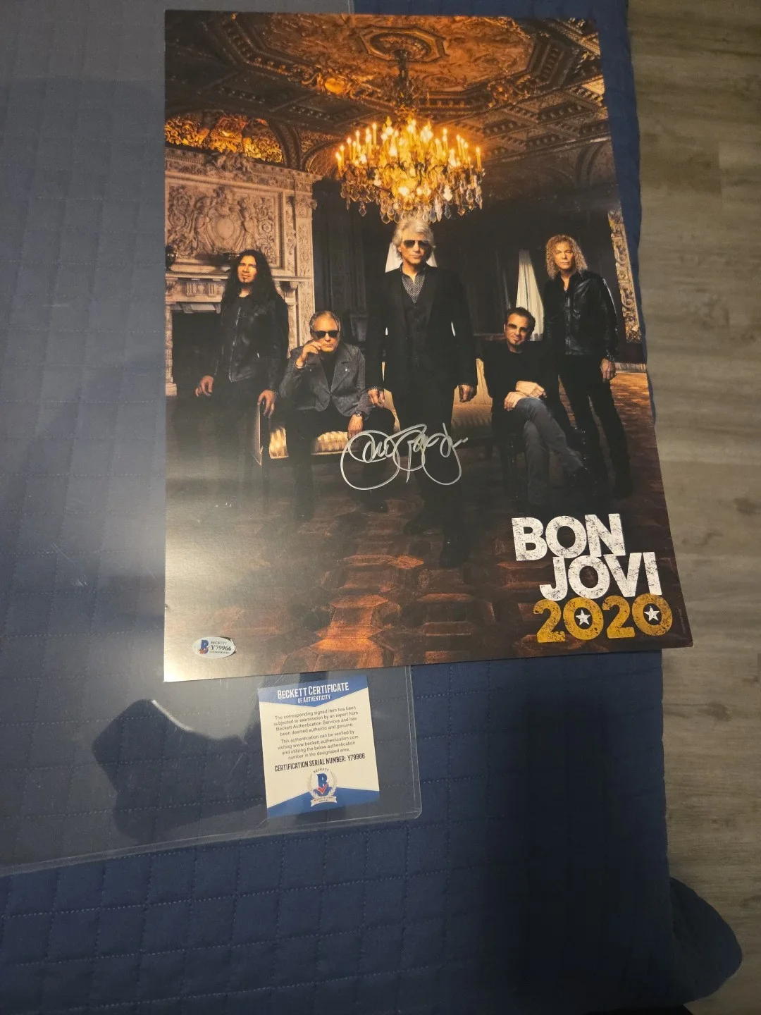 Bon Jovi Signed 13x19 2020 Poster Beckett Bas Cert Silver Sharpie, image 5
