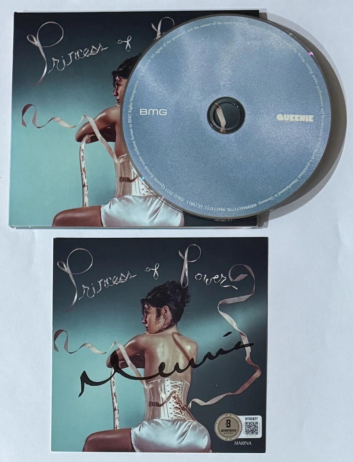 Maria SIGNED Princess Of Power Cover Photo Card & CD BAS Beckett COA Autograph, изображение 2