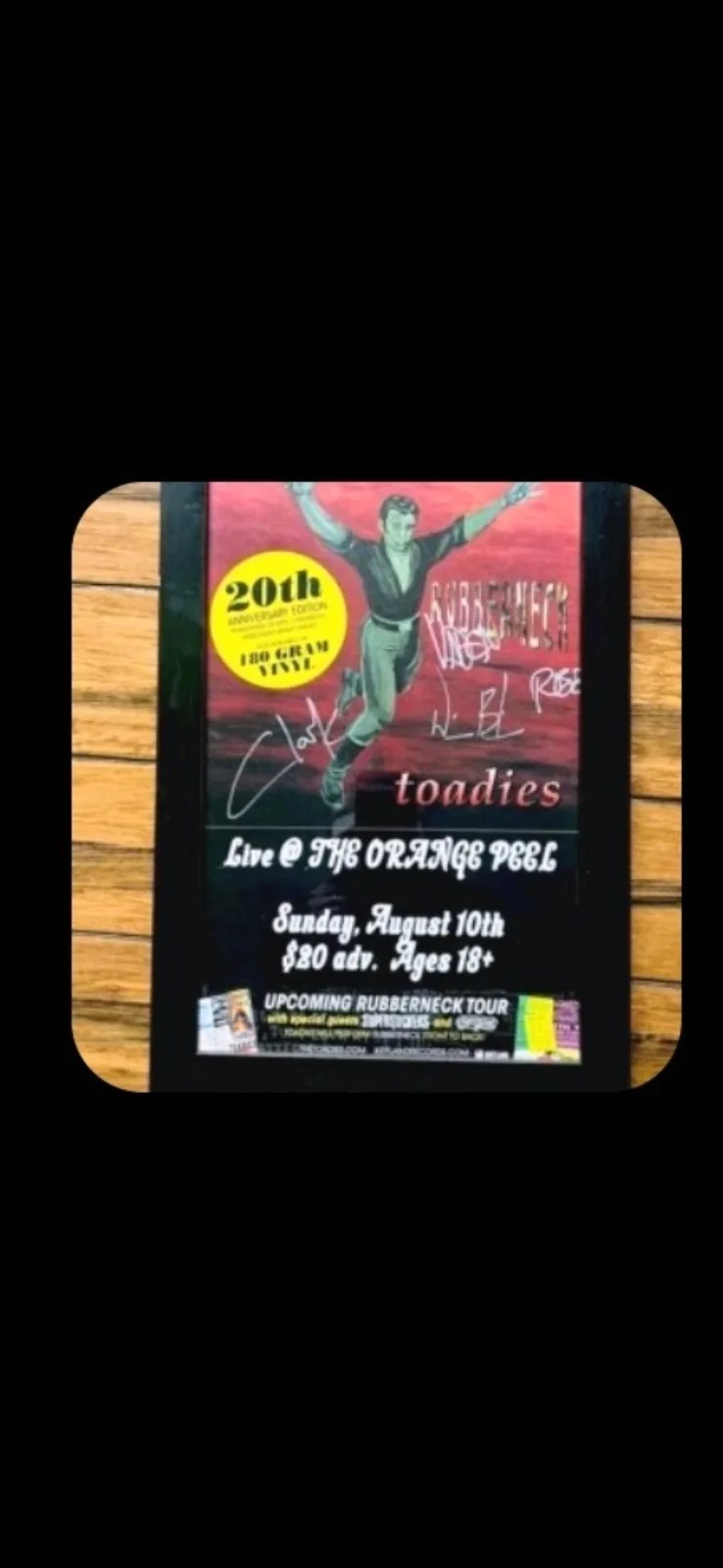 🔥Toadies Signed Autographed Handbill (Asheville 2014)🔥11x17 Poster Framed Up, image 2