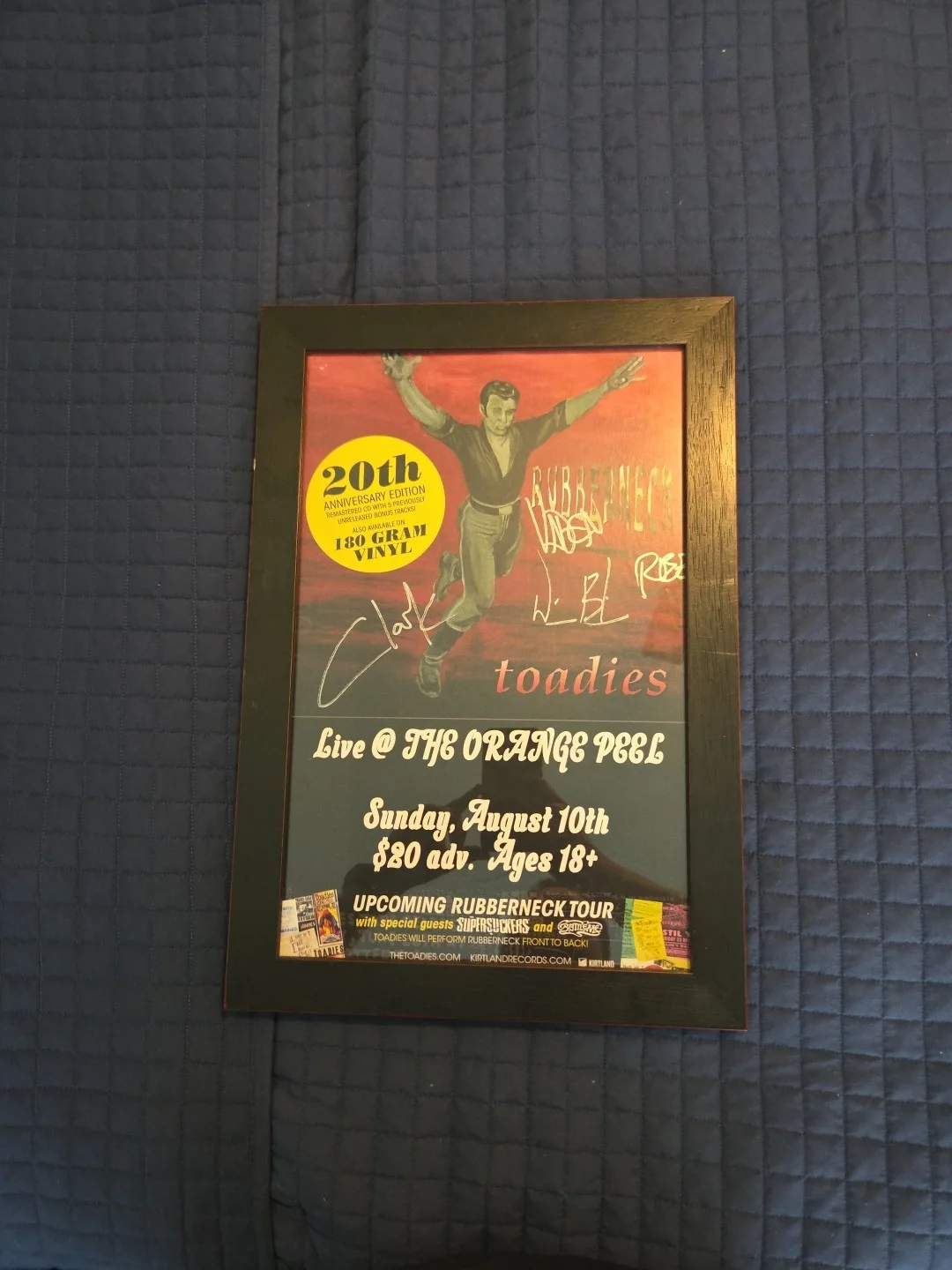 🔥Toadies Signed Autographed Handbill (Asheville 2014)🔥11x17 Poster Framed Up, image 4