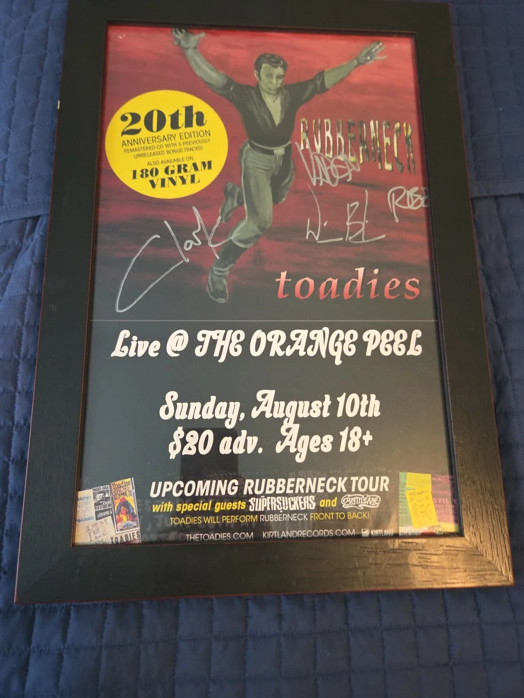 🔥Toadies Signed Autographed Handbill (Asheville 2014)🔥11x17 Poster Framed Up, image 5