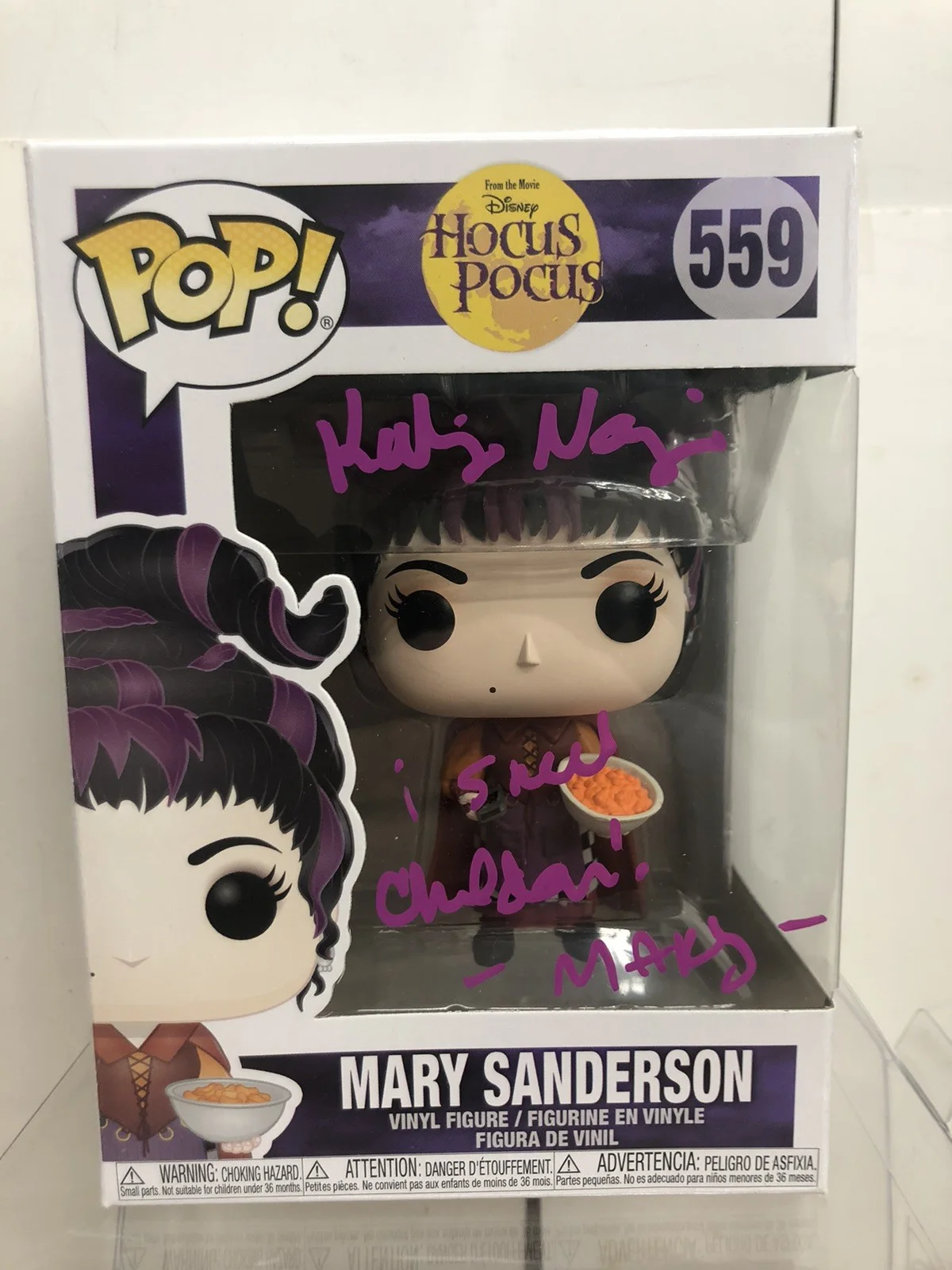 Kathy Najimy — Kathy Najimy Signed Autograph Mary Sanderson Hocus Pocus Funko Pop 559 NO COA
