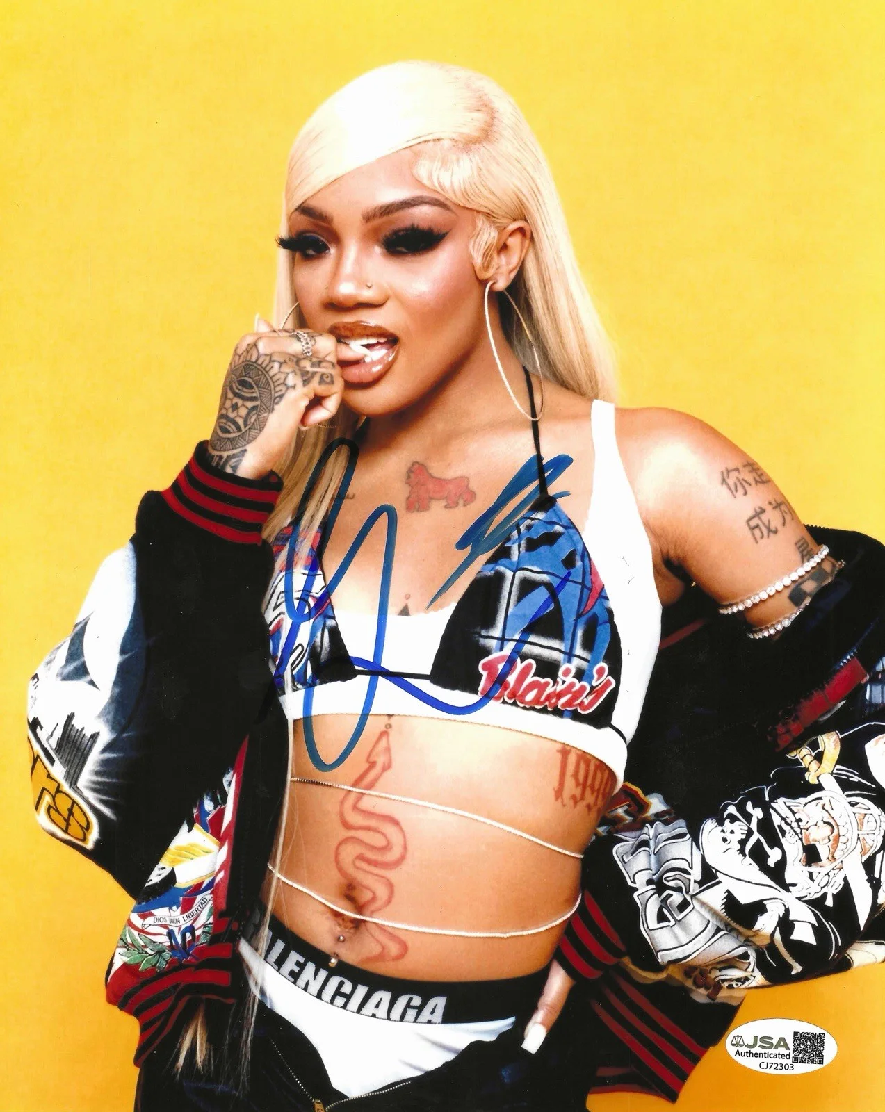 GLORILLA SIGNED 8x10 PHOTO WHATCHU KNO ABOUT ME GLORIOUS SEXYY RED w/JSA COA!, image 2