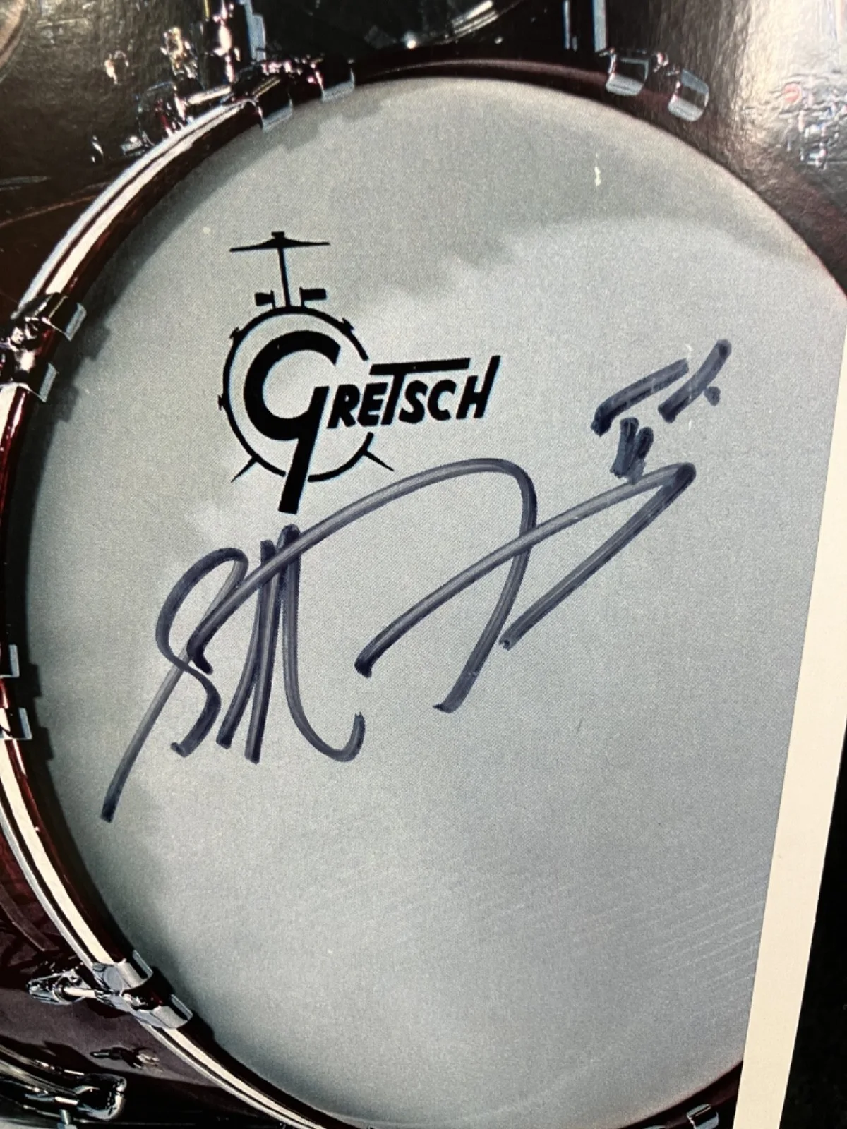 STEVE FERRONE GRETSCH DRUMS SIGNED 8X10 COLOR PHOTO 2013, изображение 2