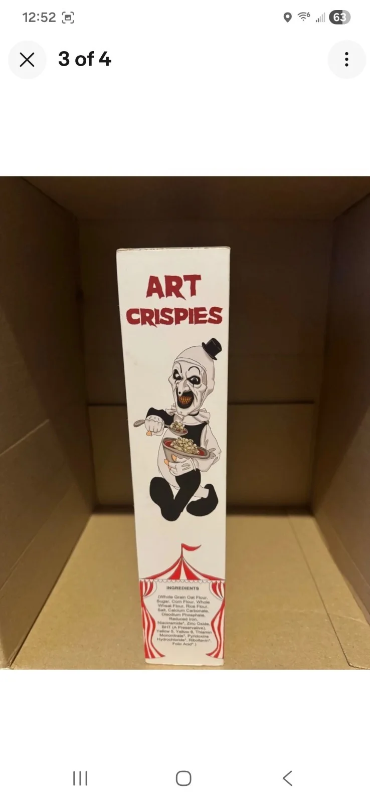 DHT, Lauren Lavera, Elliot fullam, Clint howard — Autographed Spirit terrifier cereal box Sign David Howard Thornton Lavena Fullum, изображение 4