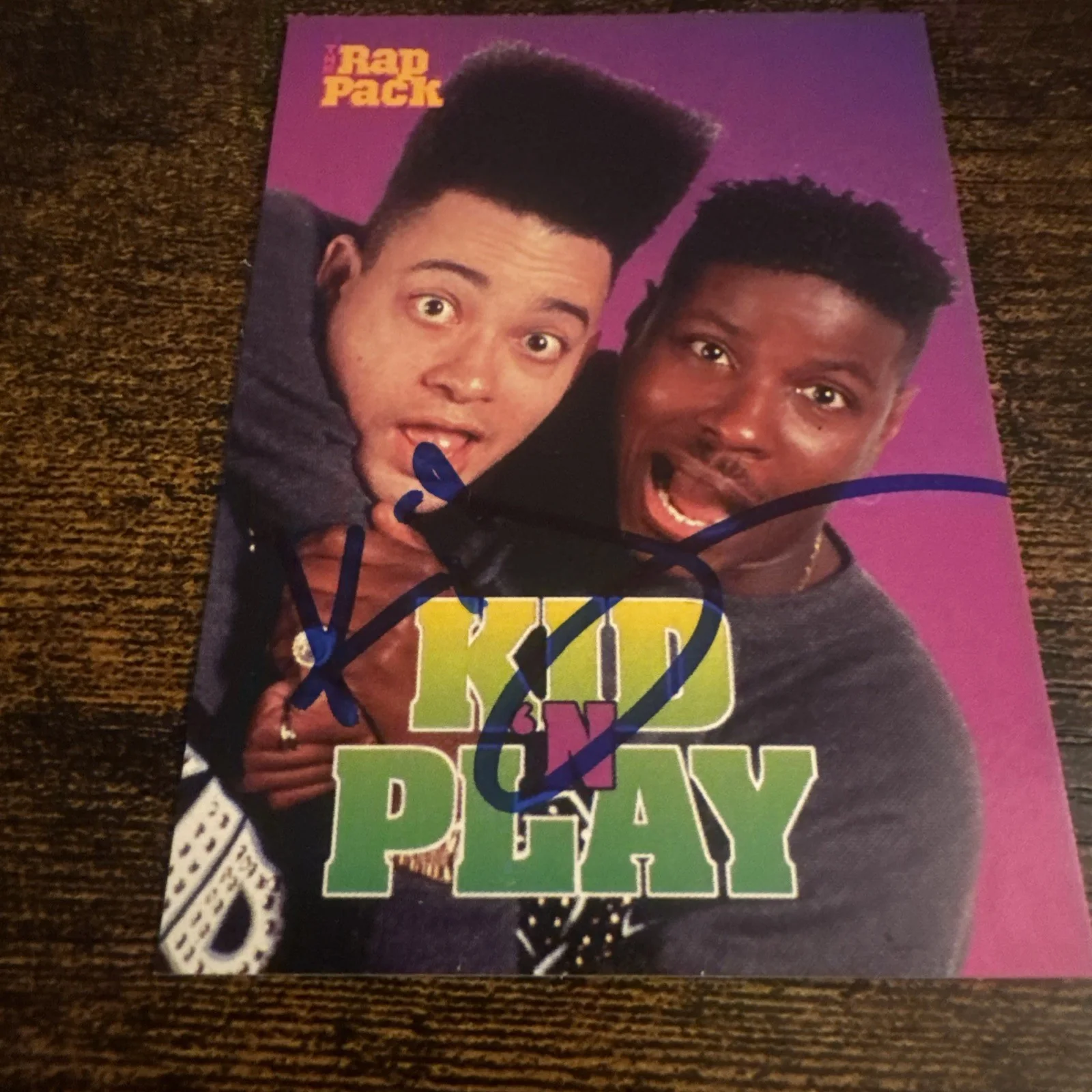 1991 The Rap Pack Chris Kid Reid Kid N’ Play #58 Auto Signed Card, изображение 2