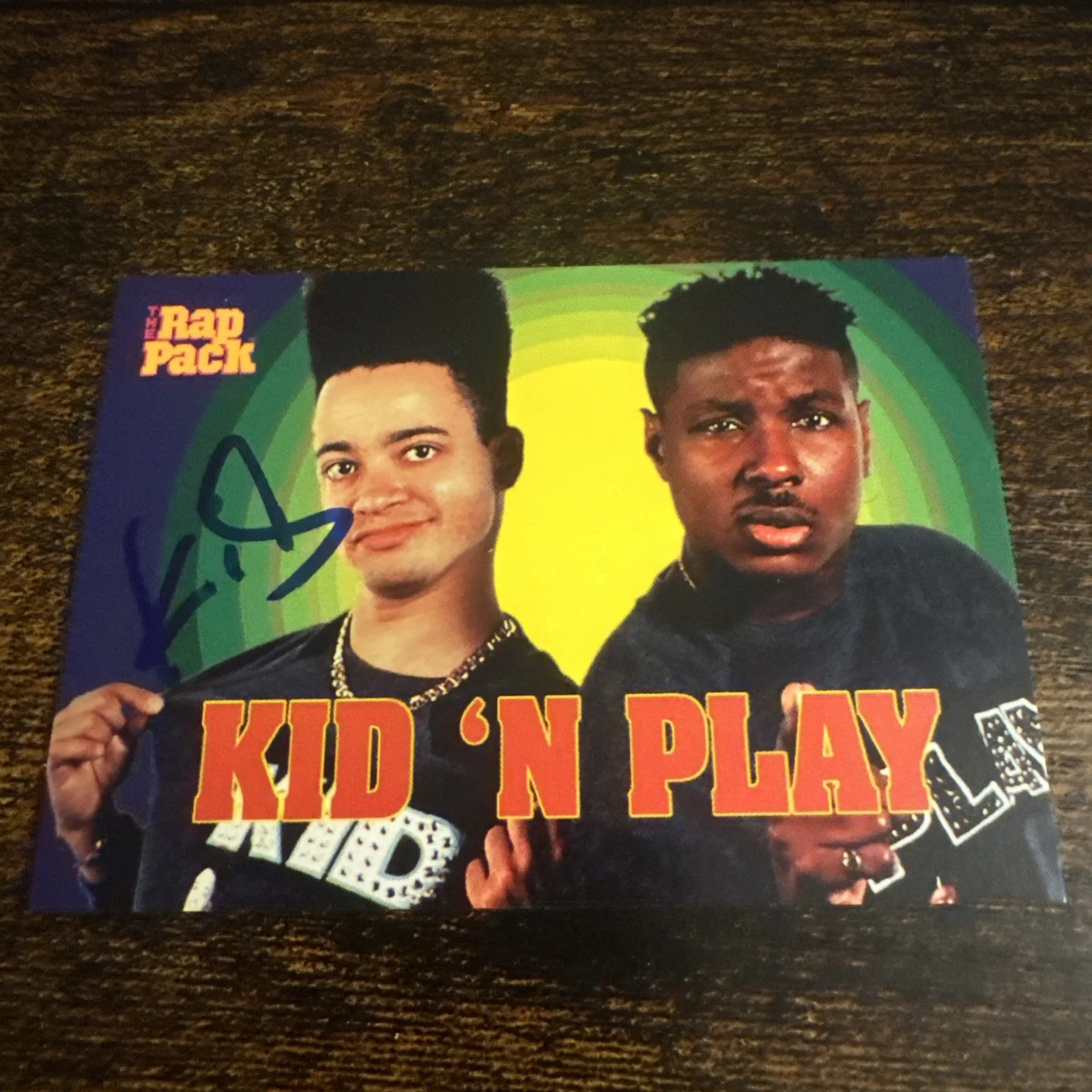 1991 The Rap Pack Chris Kid Reid Kid N’ Play #60 Auto Signed Card, image 2