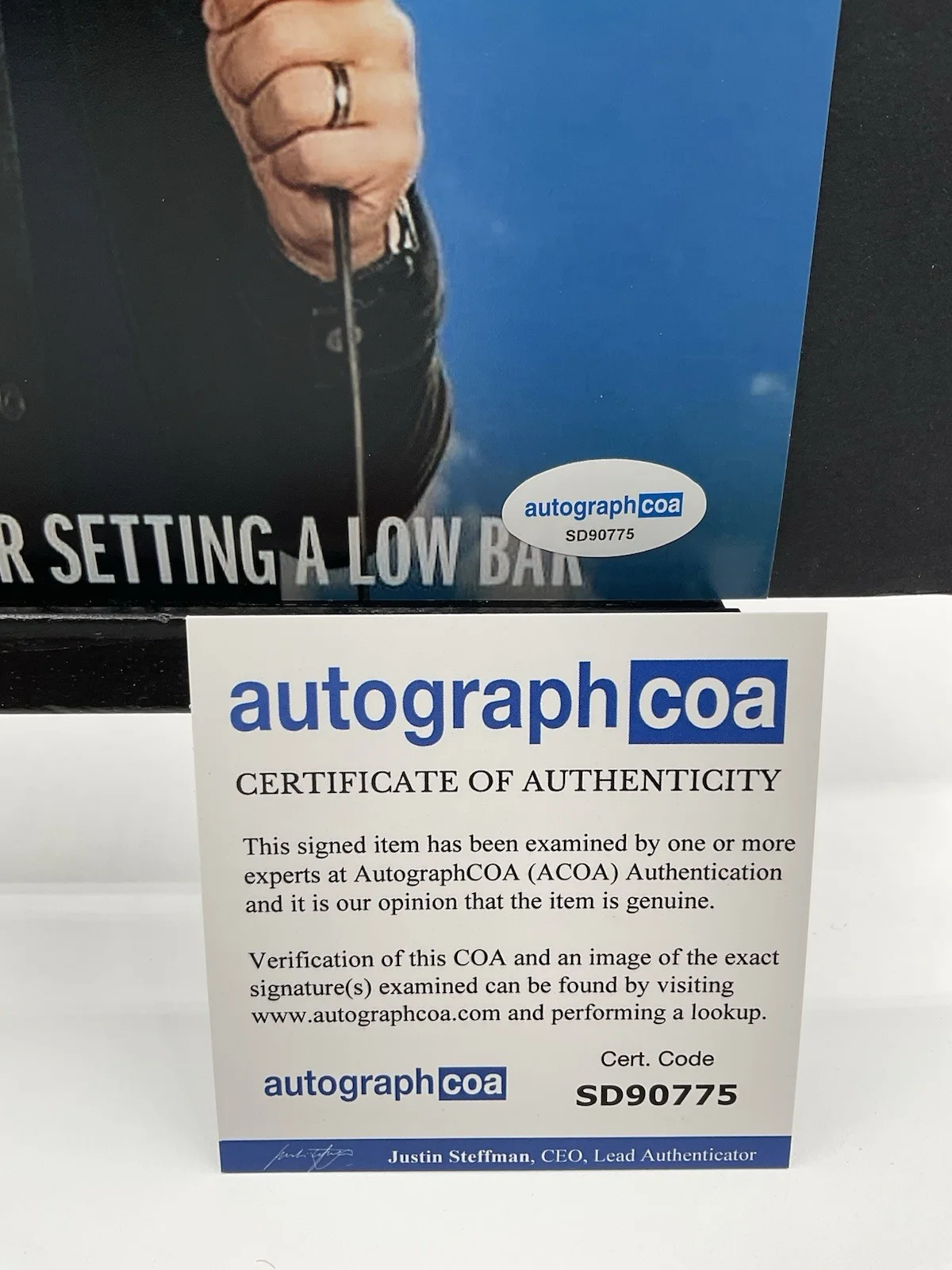 Nate Bargatze — Nate Bargatze Signed Photo ACOA George Washington Autographed SNL Comedian auto, image 3