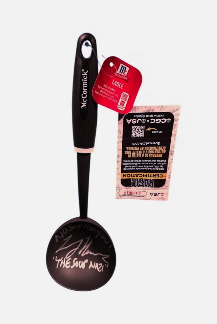 Larry Thomas — Larry Thomas Signed Soup Ladle “No Soup For You” The Soup Nazi JSA Seinfeld, изображение 3