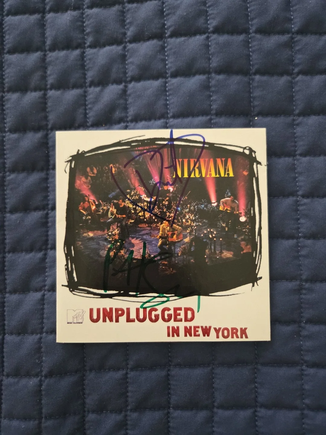Nirvana Dave Grohl And Pat Smear Signed Nirvana UNPLUGGED Cd Cover 100%Authentic, image 2
