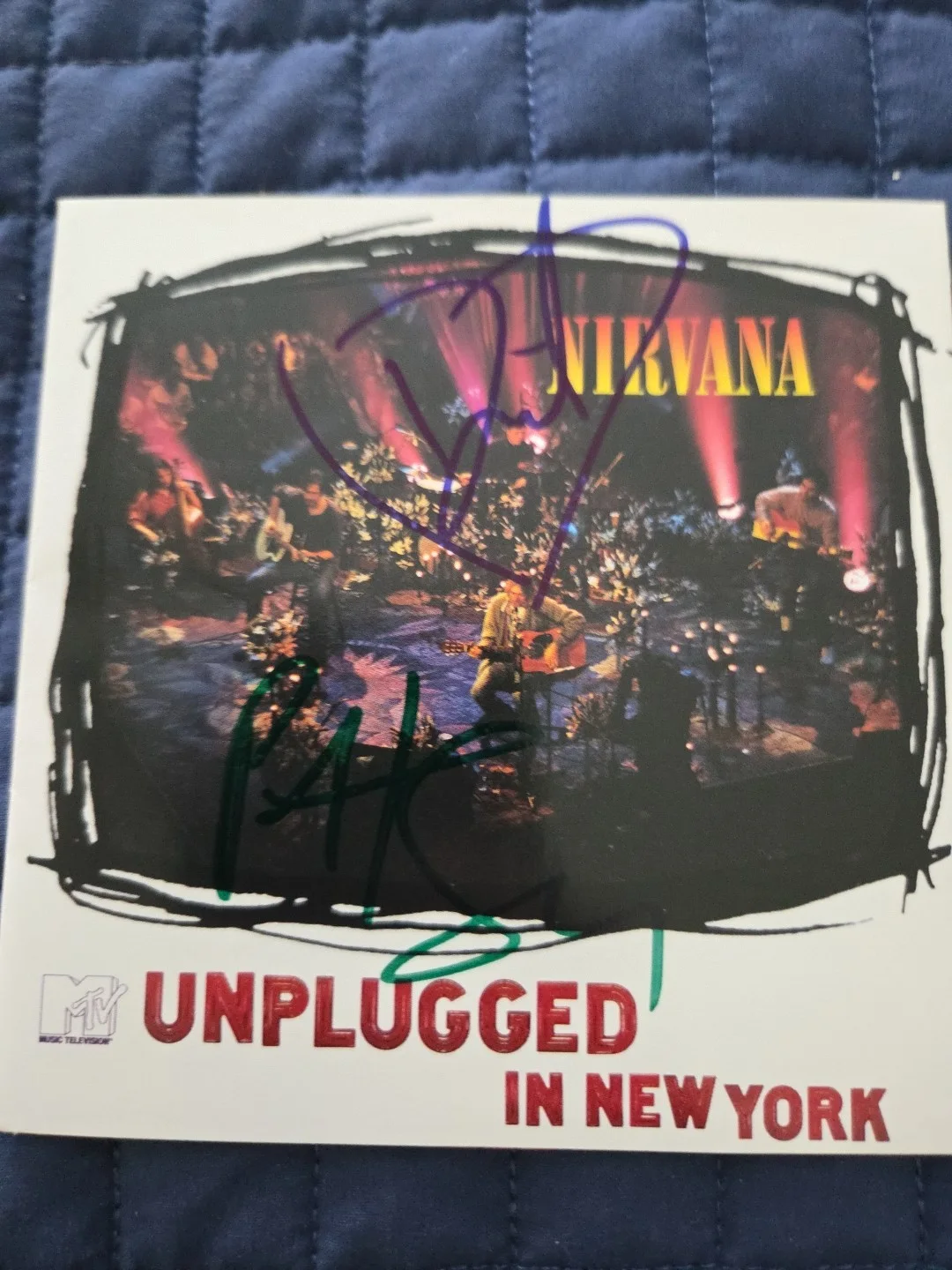 Nirvana Dave Grohl And Pat Smear Signed Nirvana UNPLUGGED Cd Cover 100%Authentic, image 3