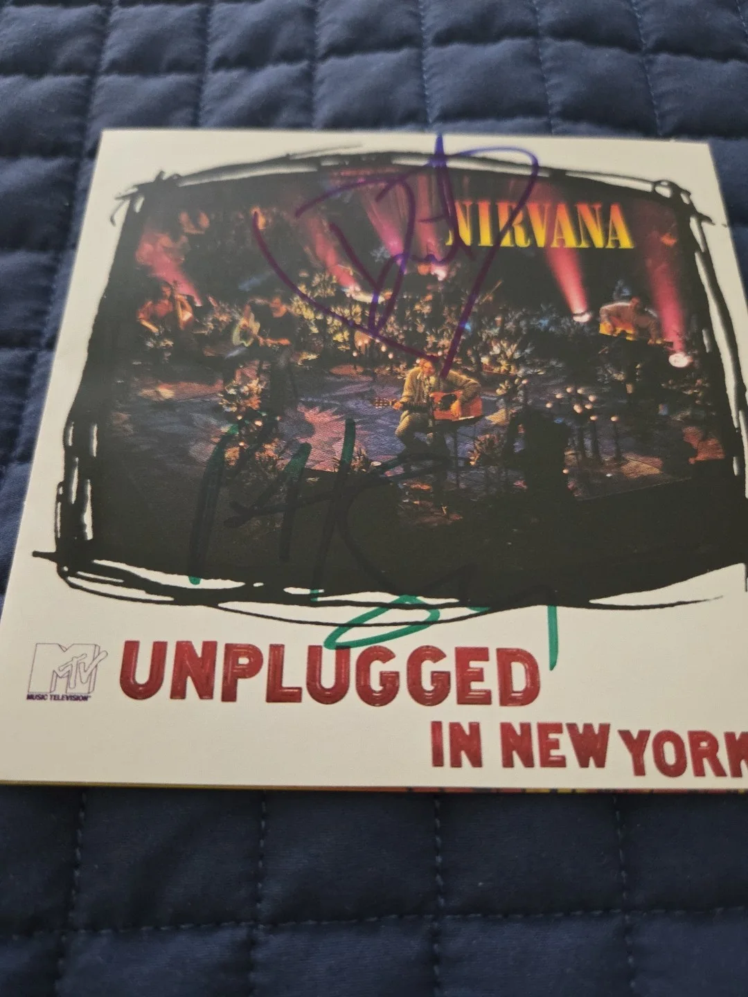 Nirvana Dave Grohl And Pat Smear Signed Nirvana UNPLUGGED Cd Cover 100%Authentic, image 4