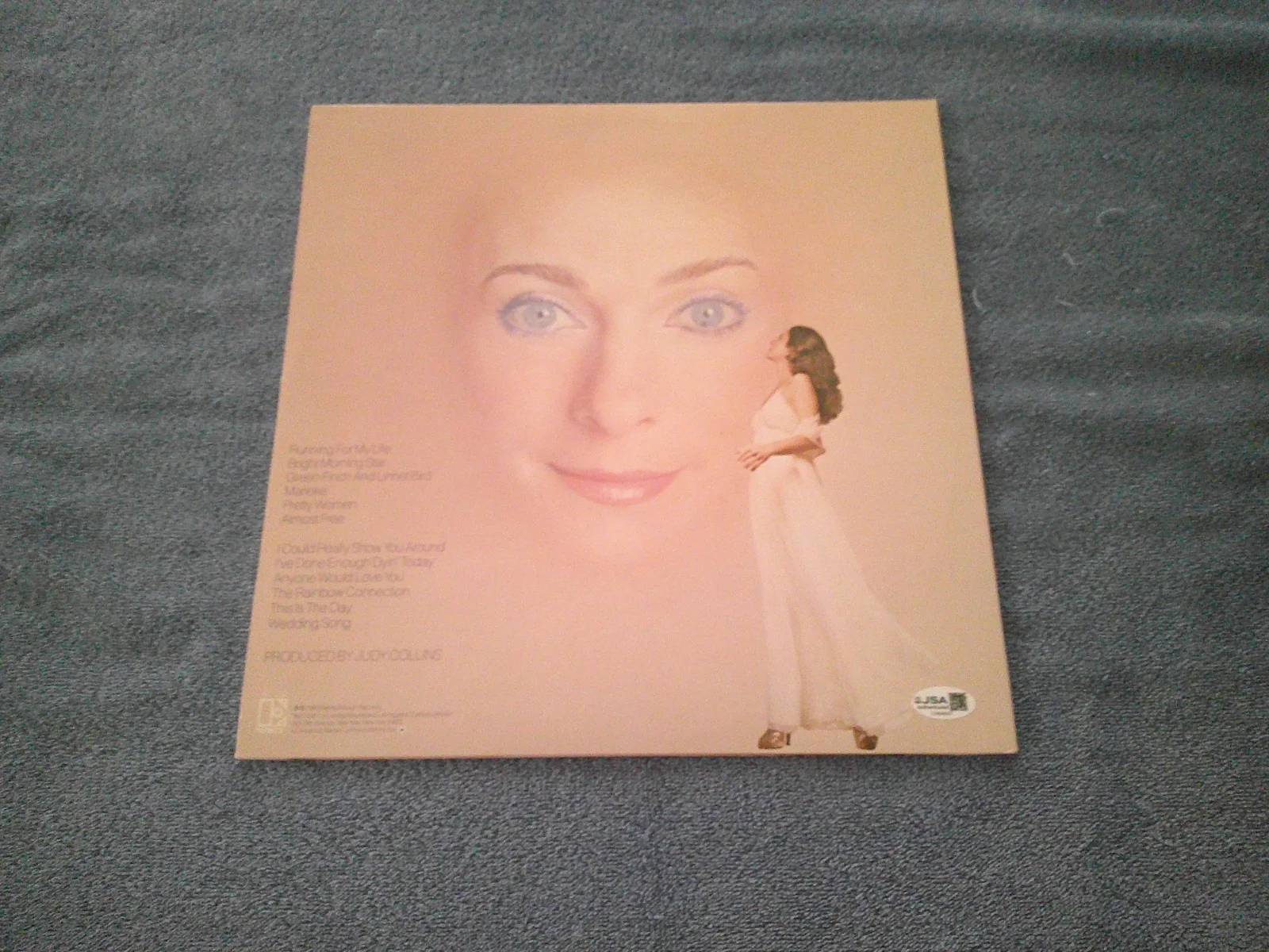 JUDY COLLINS RUNNING FOR MY LIFE - SIGNED - LP VINYL ALBUM JSA COA, image 2