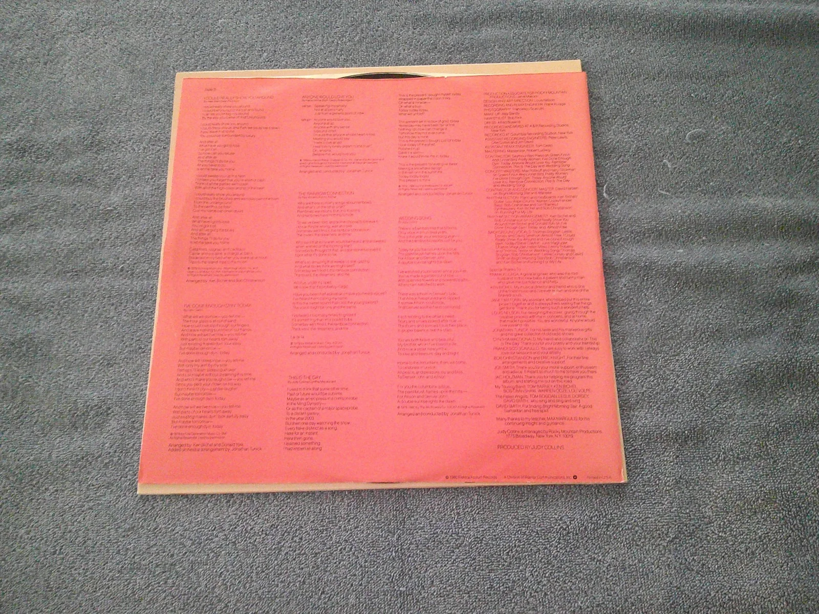 JUDY COLLINS RUNNING FOR MY LIFE - SIGNED - LP VINYL ALBUM JSA COA, image 3