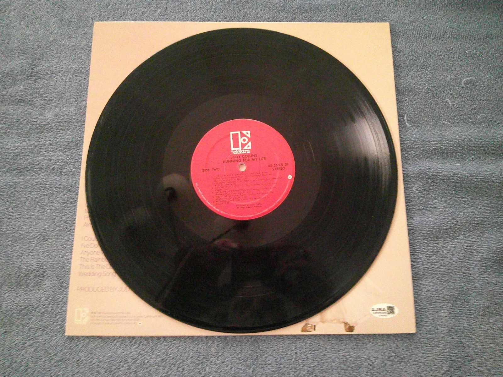 JUDY COLLINS RUNNING FOR MY LIFE - SIGNED - LP VINYL ALBUM JSA COA, image 5