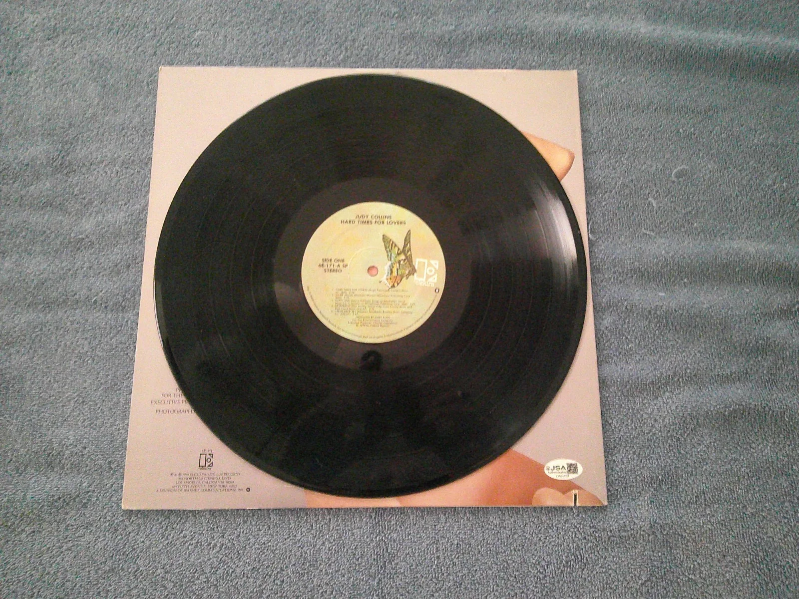 JUDY COLLINS HARD TIMES FOR LOVERS - SIGNED - LP VINYL ALBUM JSA COA, image 3