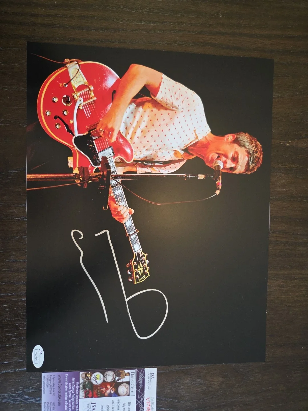 Oasis Autographed NOEL Gallagher Oasis 11 x 14 Signed Autograph Photo JSA Cert, изображение 2