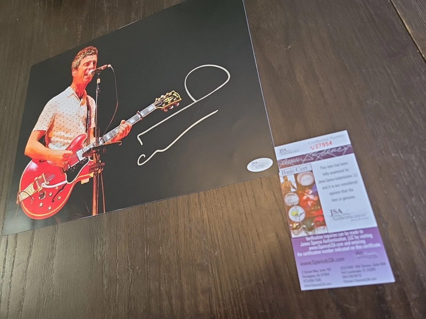 Oasis Autographed NOEL Gallagher Oasis 11 x 14 Signed Autograph Photo JSA Cert, изображение 5
