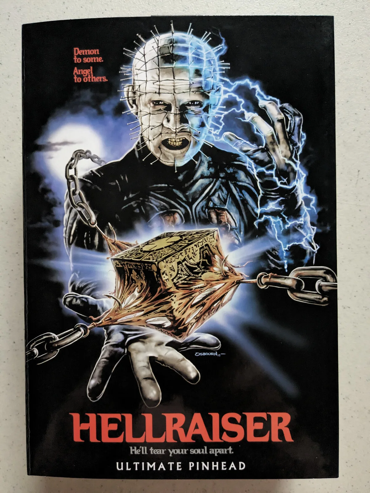 Doug Bradley — DOUG BRADLEY Signed Hellraiser Pinhead NECA Box Book Figure Auto Horror JSA COA, image 4