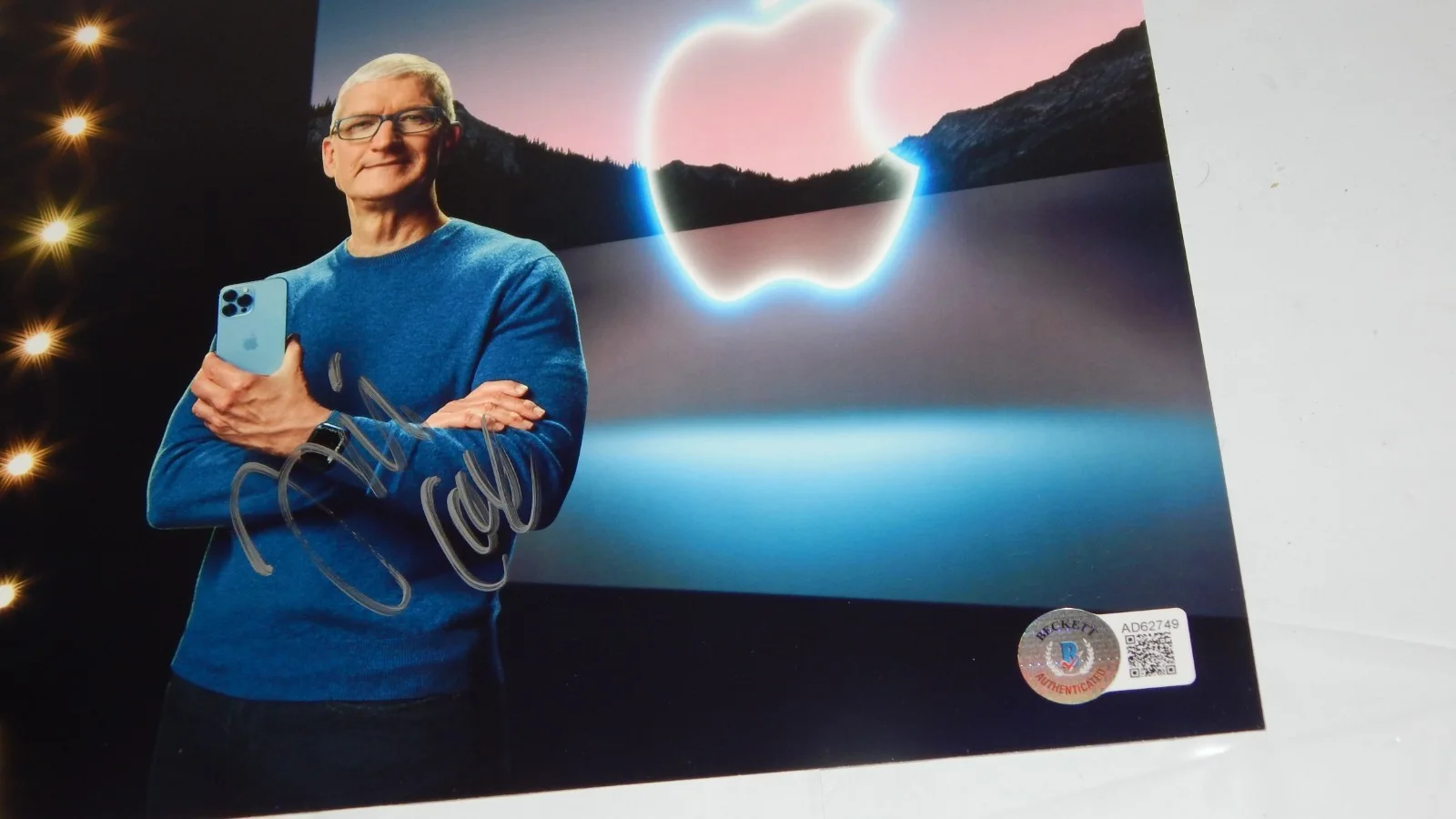 Tim Cook — TIM COOK Apple CEO Signed Autographed 8 x 10" Color Photo Beckett Letter COA LOA, изображение 4