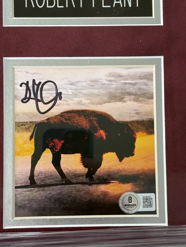 Robert Plant Signed Autographed CD Insert Stairway To Heaven Custom Framed BAS, image 2
