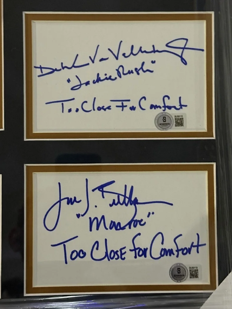 Ted Knight, Nancy Dussault, Jim J. Bullock — Too Close For Comfort Signed Cast Cuts Ted Knight Nancy Dussault +3 Framed BAS, image 3