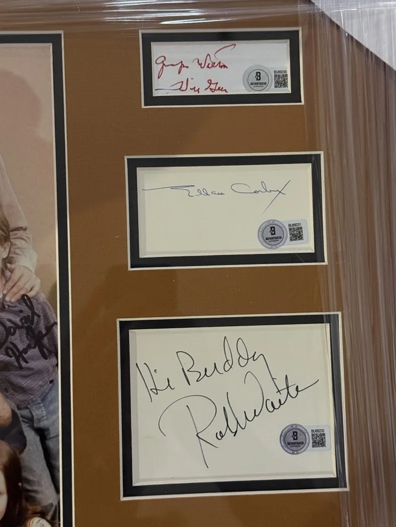 Judy Norton, Kami Cotler, John Walmsey — The Waltons Hand Signed Cast Photo & Cuts Judy Norton Kami Cotler +9 Framed BAS, изображение 3