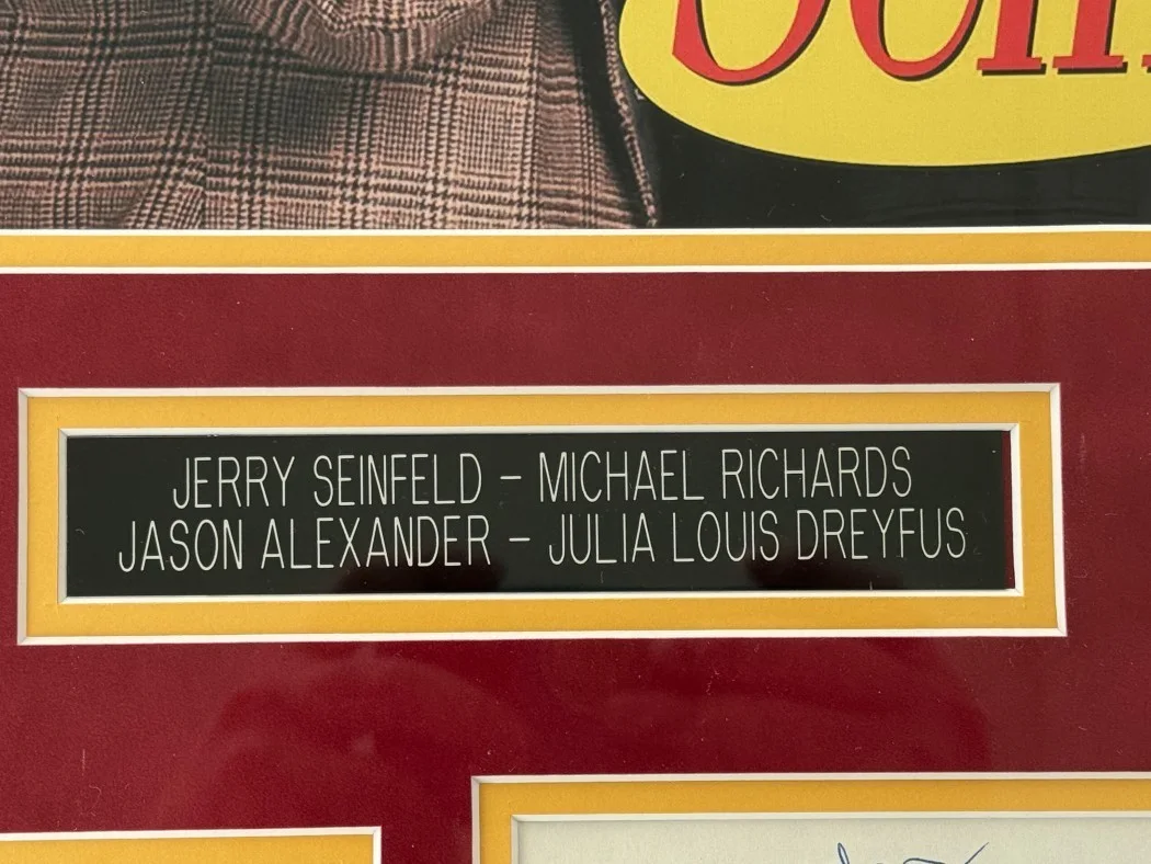 Jerry Seinfeld, Michael Richards, Jason Alexander — Seinfeld Signed Cast Jerry Seinfeld Michael Richards Dreyfus Alexander Framed, image 4
