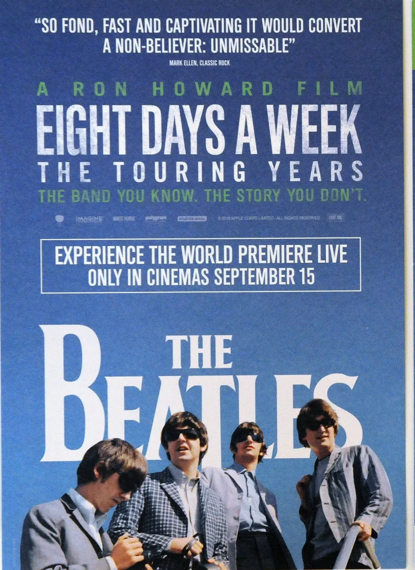 The Beatles Eight Days a Week Film Flyer & One to One John & Yoko Postcards x 2, изображение 3