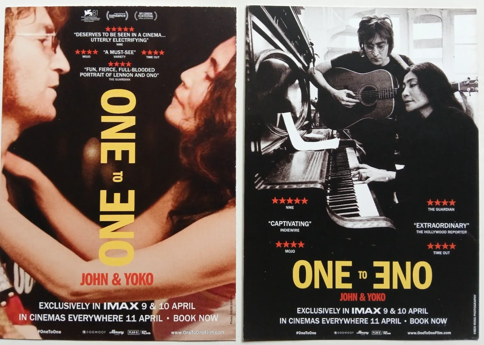 The Beatles Eight Days a Week Film Flyer & One to One John & Yoko Postcards x 2, изображение 5