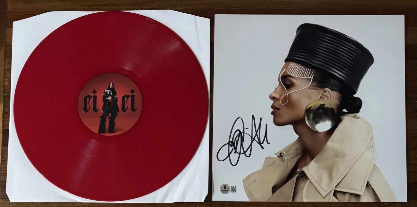 SIGNED Ciara Album Photo Card Autograph & Cici RED Vinyl LP BAS Beckett COA Auto, изображение 3