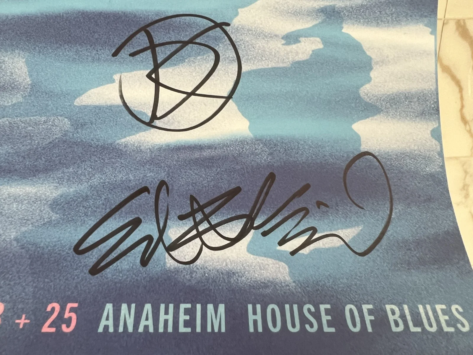THRICE The Novo 11/22 House of Blues 11/23 11/25 Autographed Poster, изображение 2