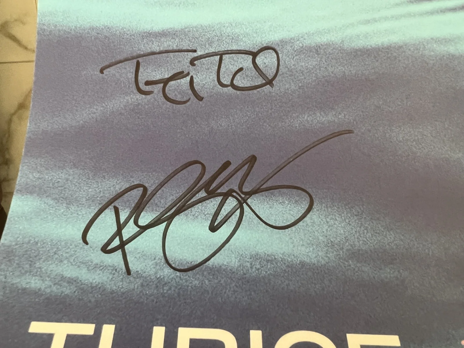 THRICE The Novo 11/22 House of Blues 11/23 11/25 Autographed Poster, изображение 3