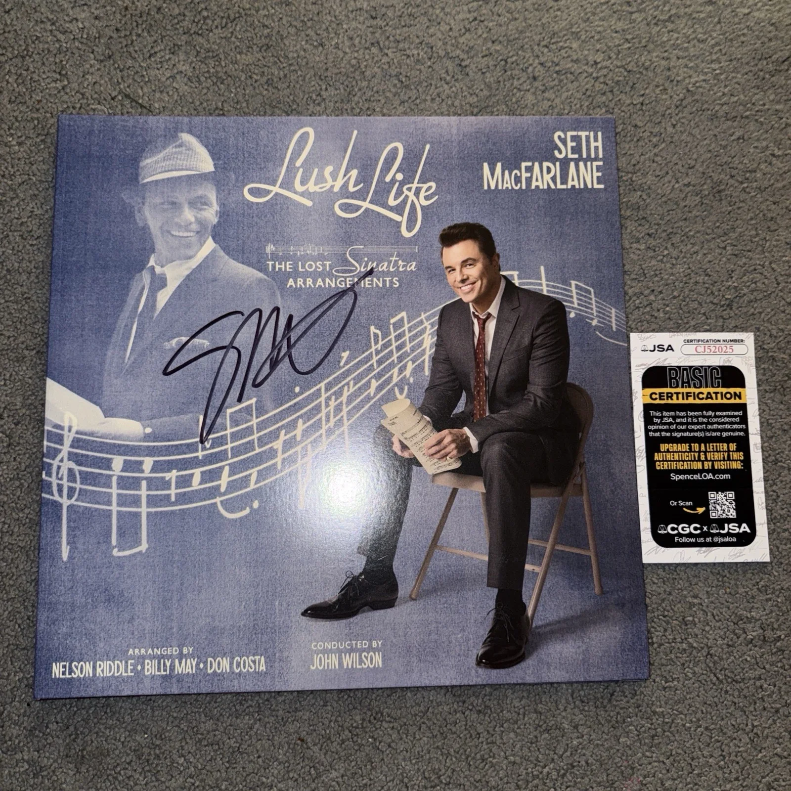 Seth MacFarlane AUTOGRAPH SIGNED Vinyl Record JSA Family Guy Stewie, image 2