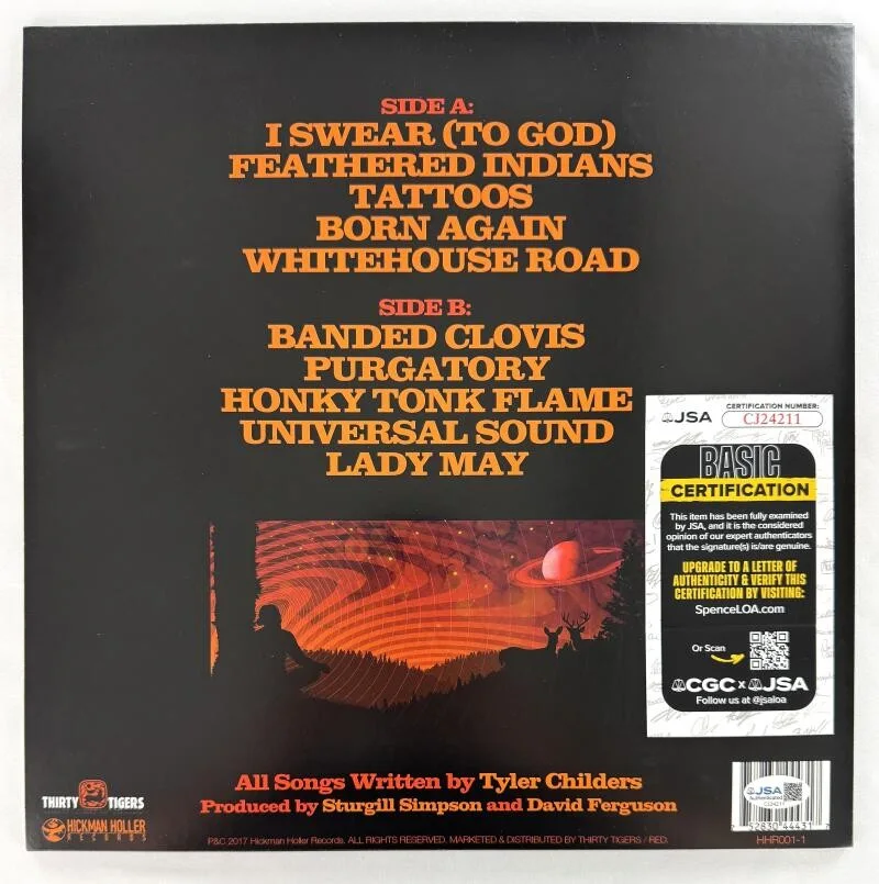 Tyler Childers — Tyler Childers Signed Autograph Purgatory Album Vinyl Record LP w/ JSA COA, изображение 2