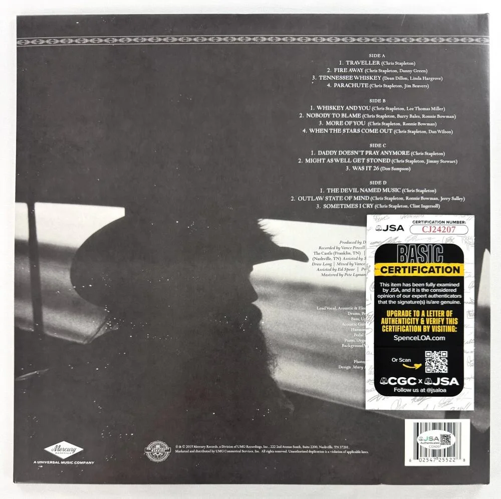 Chris Stapleton — Chris Stapleton Signed Autograph Traveller Album Vinyl Record - Country JSA COA, изображение 2