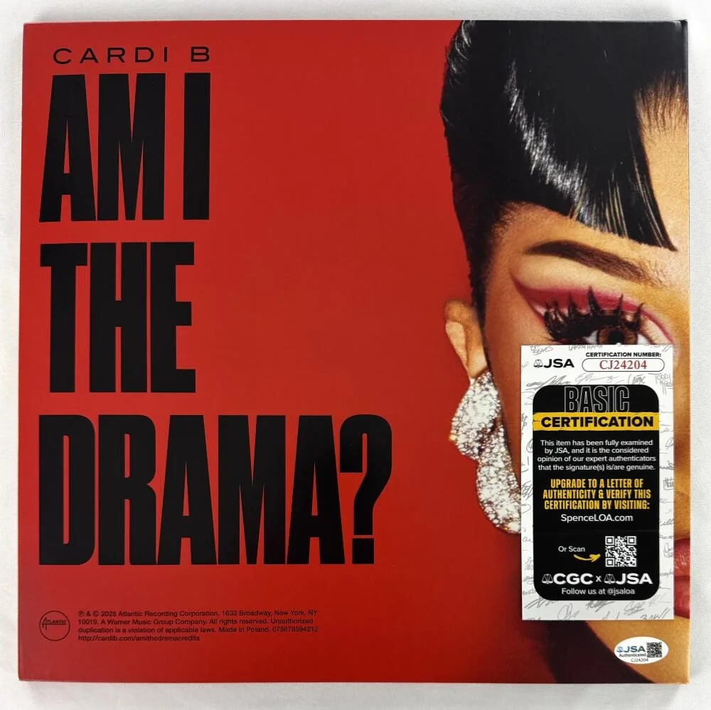 Cardi B — Cardi B Signed Autograph Album Vinyl Record LP - Am I The Drama ? w/ JSA COA, изображение 2