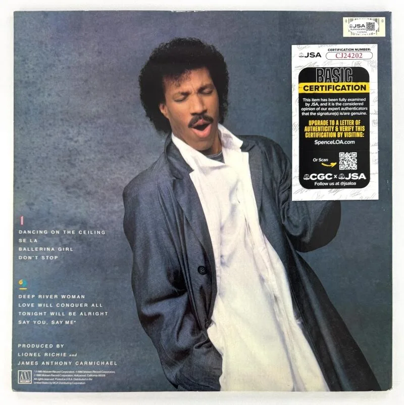 Lionel Richie — Lionel Richie Signed Autograph Dancing on the Ceiling Album Vinyl Record JSA COA, изображение 2