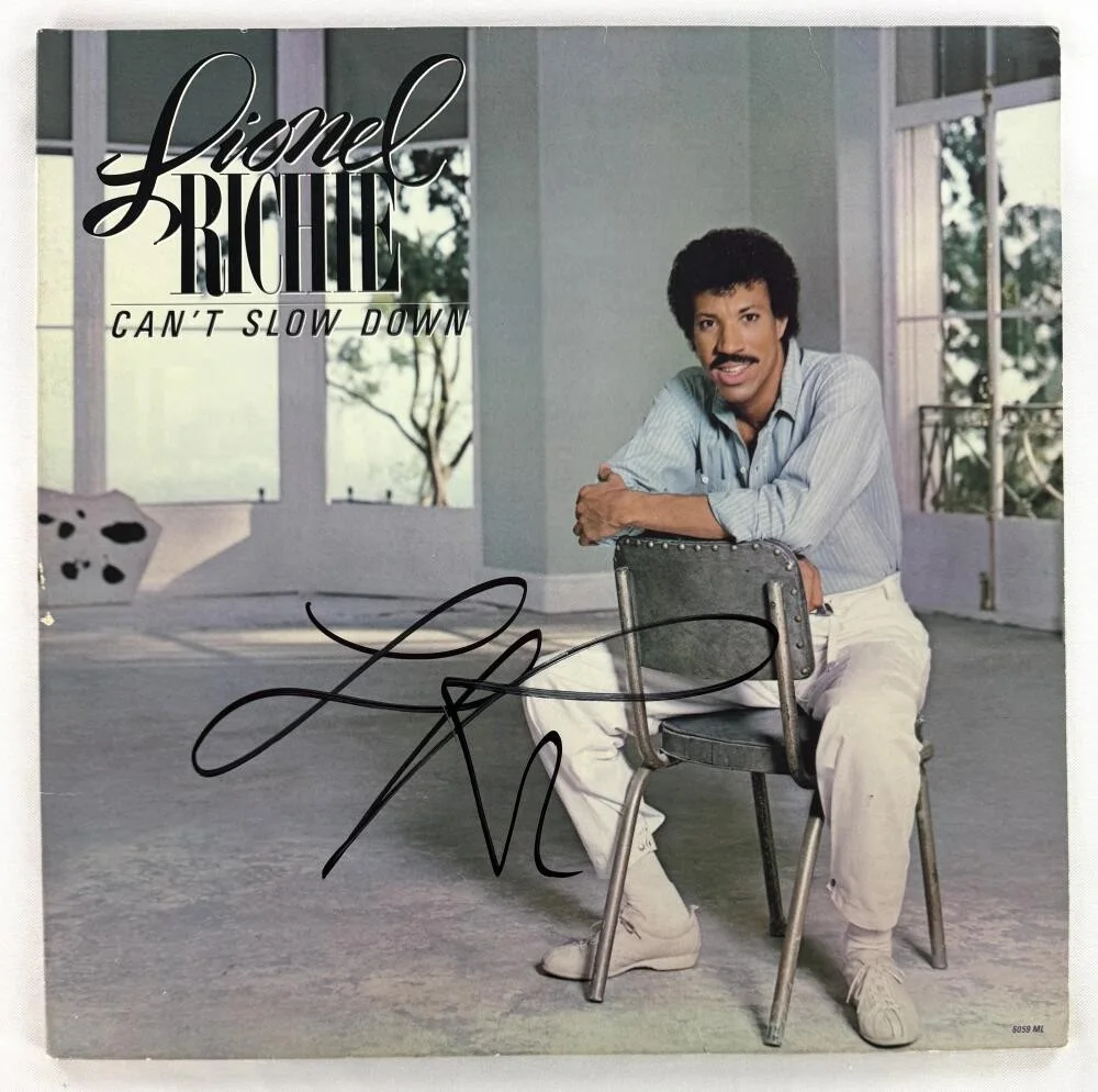 Lionel Richie — Lionel Richie Signed Autograph Can't Slow Down Album Vinyl Record LP w/ JSA COA