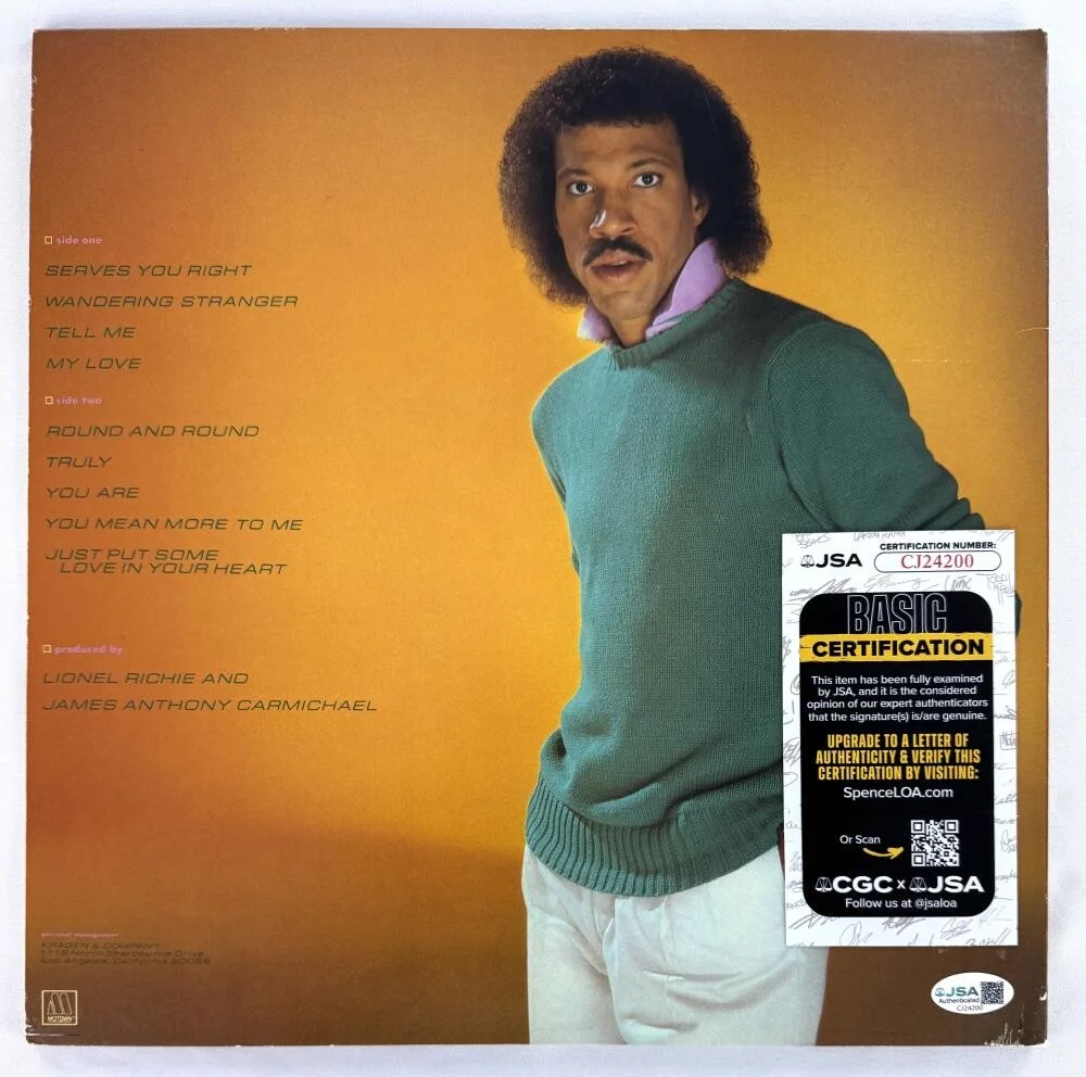 Lionel Richie — Lionel Richie Signed Autograph Album Vinyl Record LP - Truly You Are w/ JSA COA, изображение 2