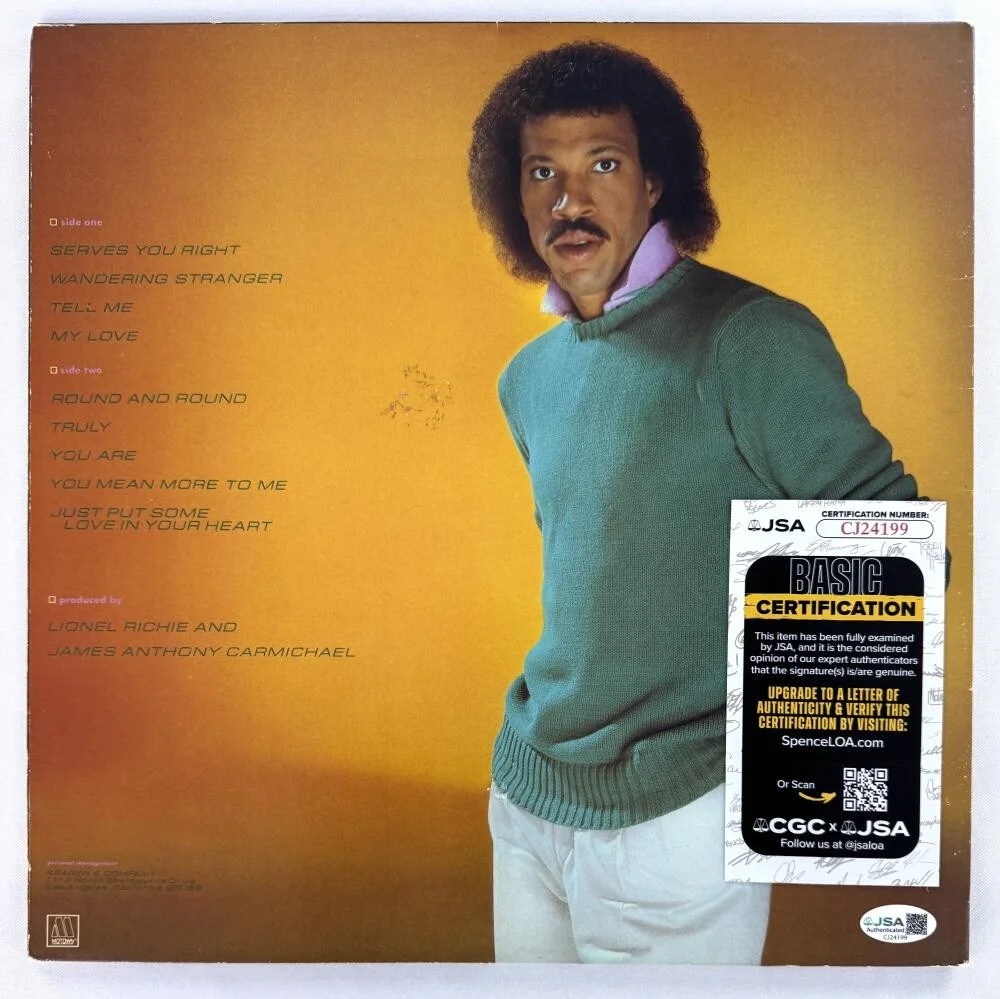 Lionel Richie — Lionel Richie Signed Autograph Album Vinyl Record LP - Truly My Love w/ JSA COA, изображение 2