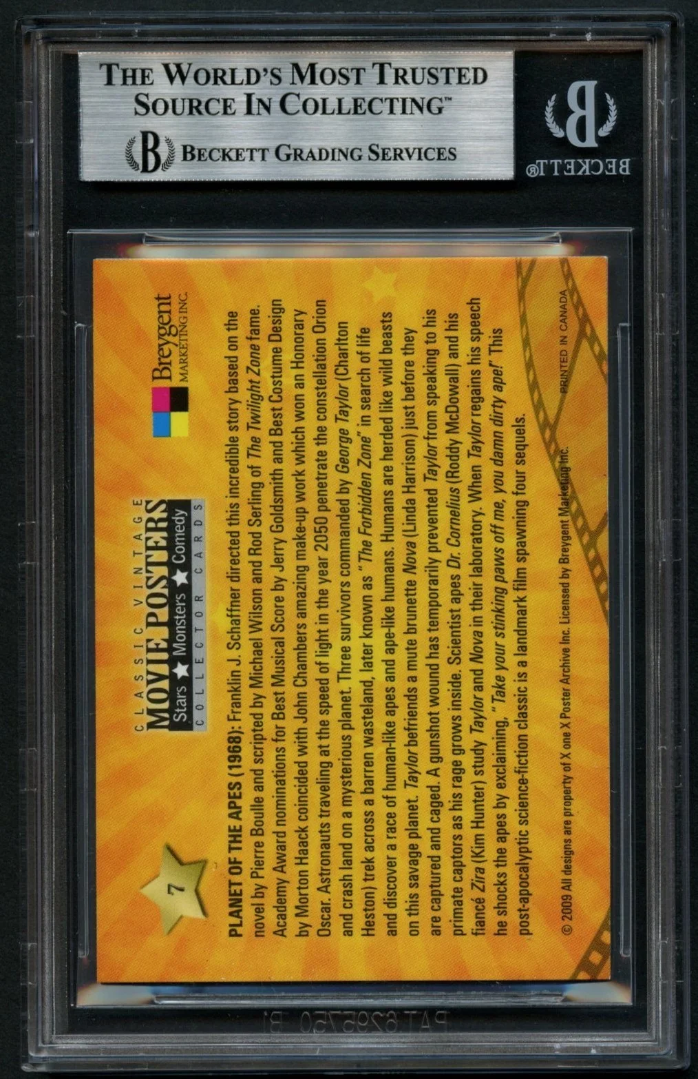 Kim Hunter signed autograph Planet of the Apes Custom Cut Card BAS Slabbed, image 2