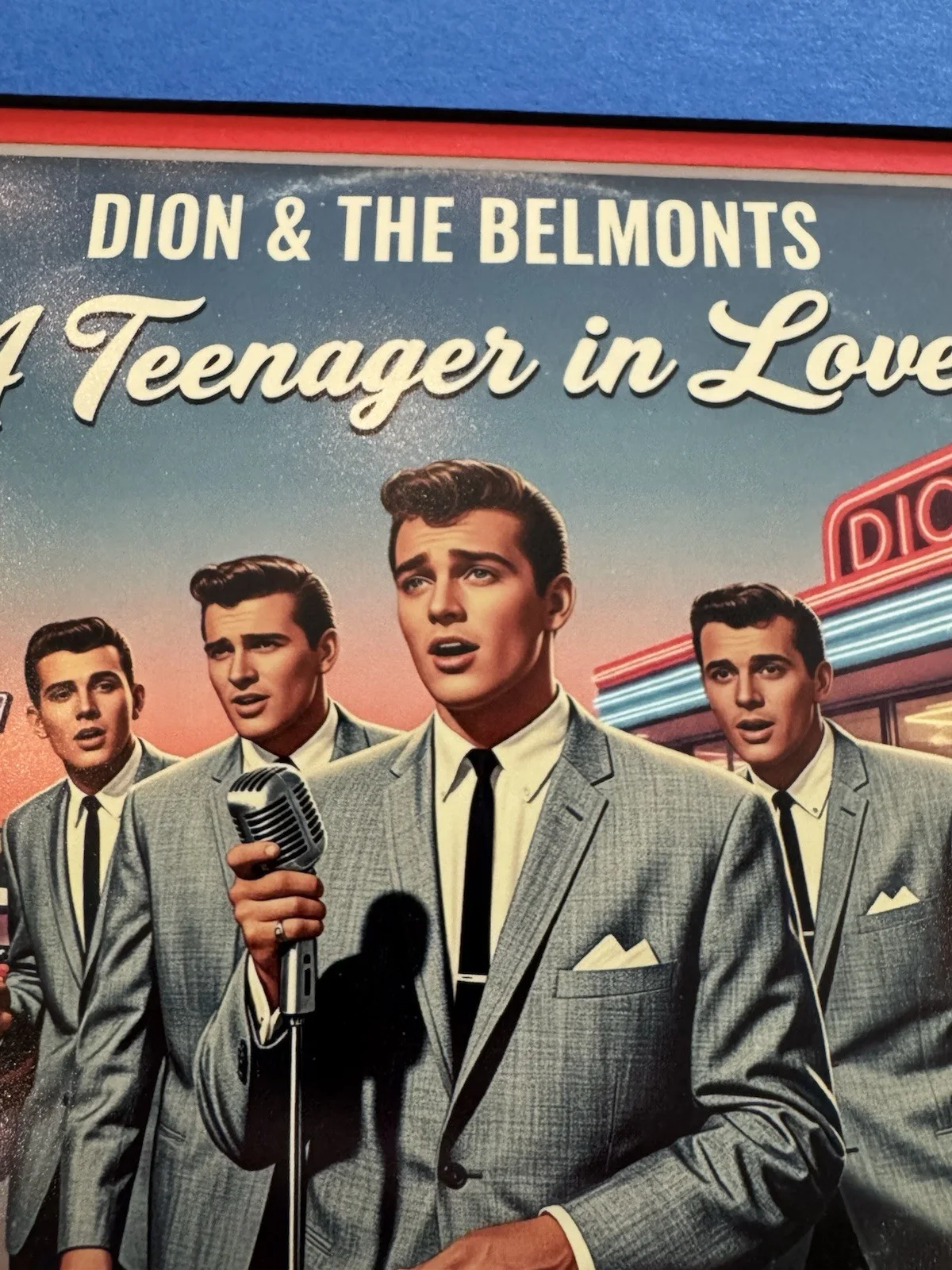 Dion Dimucci Signed Teenager In Love Cut Autograph 11x14 ACOA DION BELMONTS, image 2