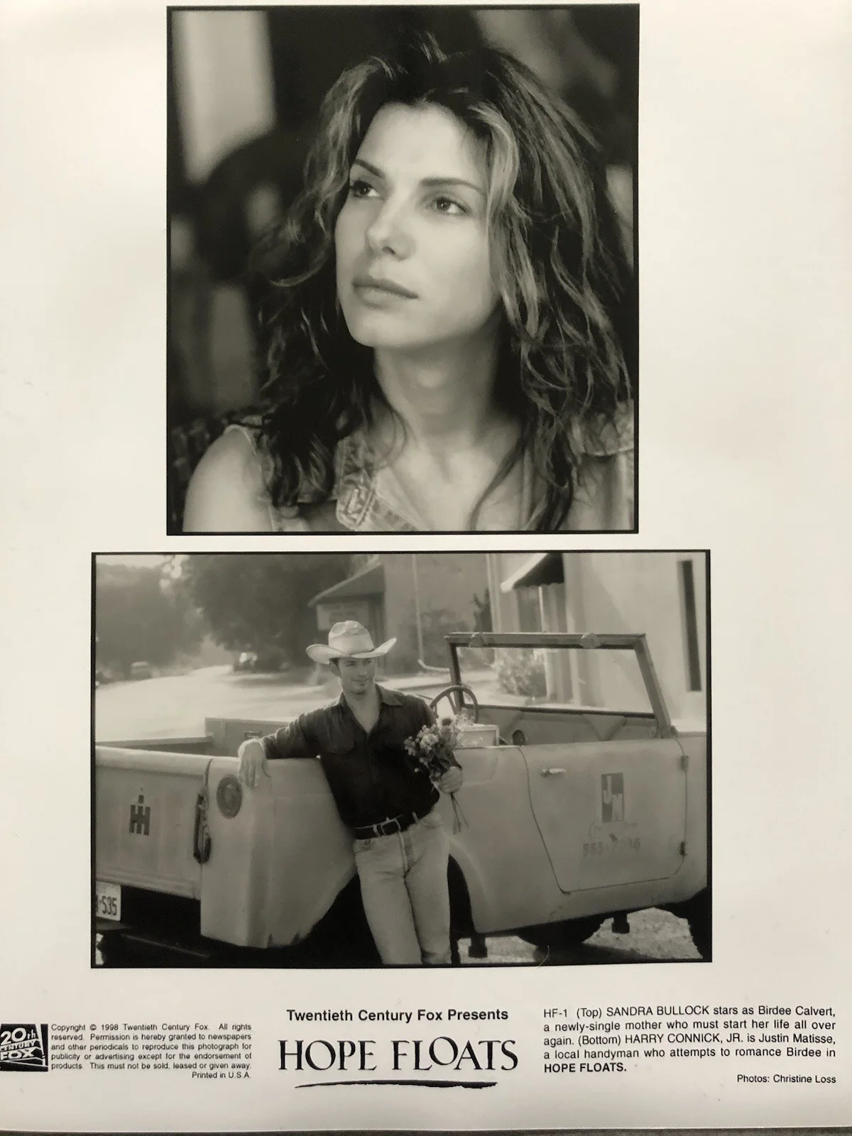 Cinema/Press Photos - Hope Floats - Movie Collectable, изображение 4