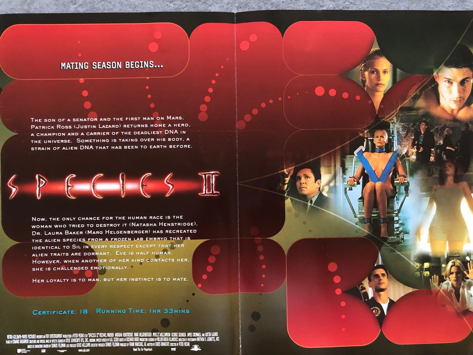 Cinema/Press Pack Species 2 - Natasha Henstridge - Movie Collectable, изображение 2