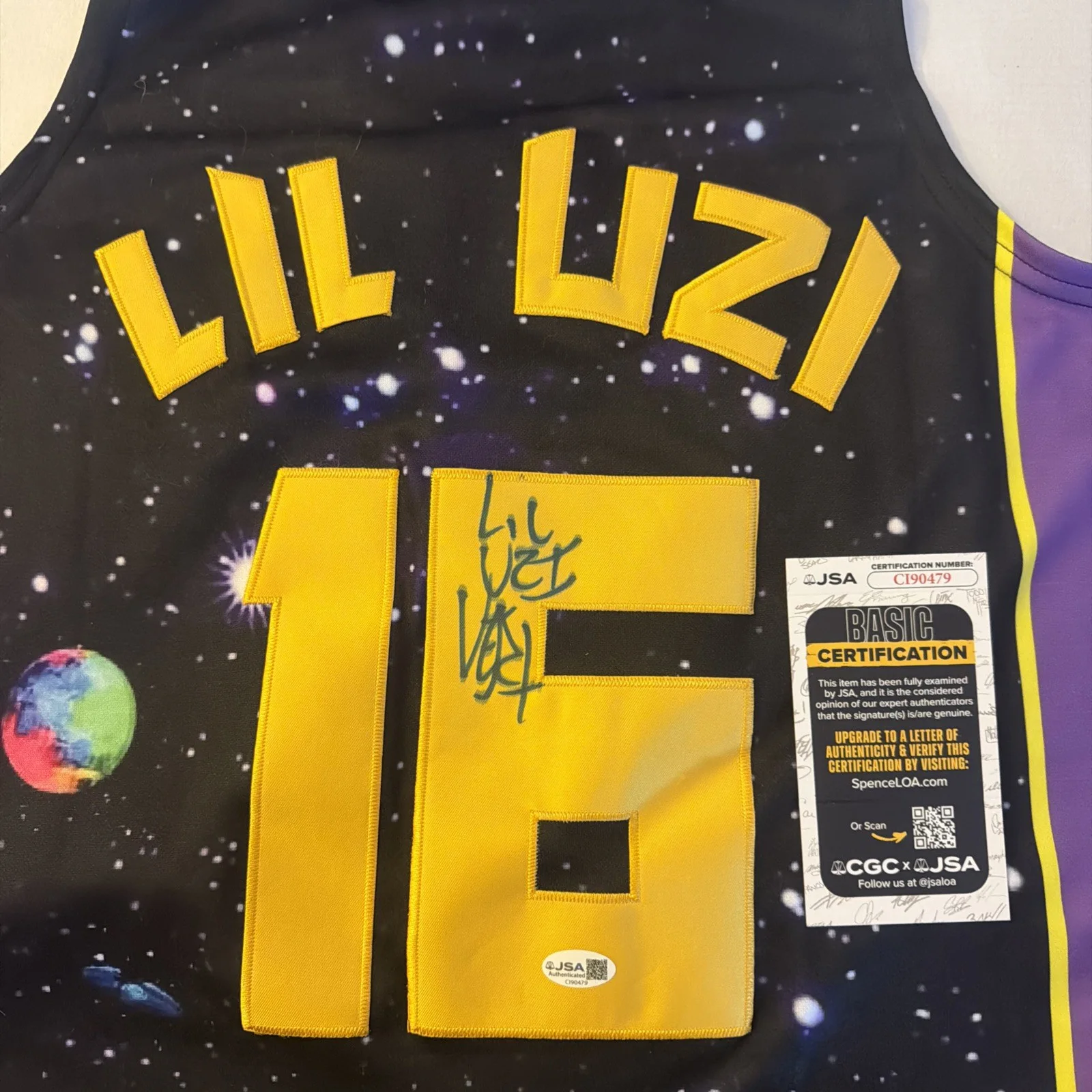 Lil Uzi Vert Autographed Jersey JSA COA, image 2