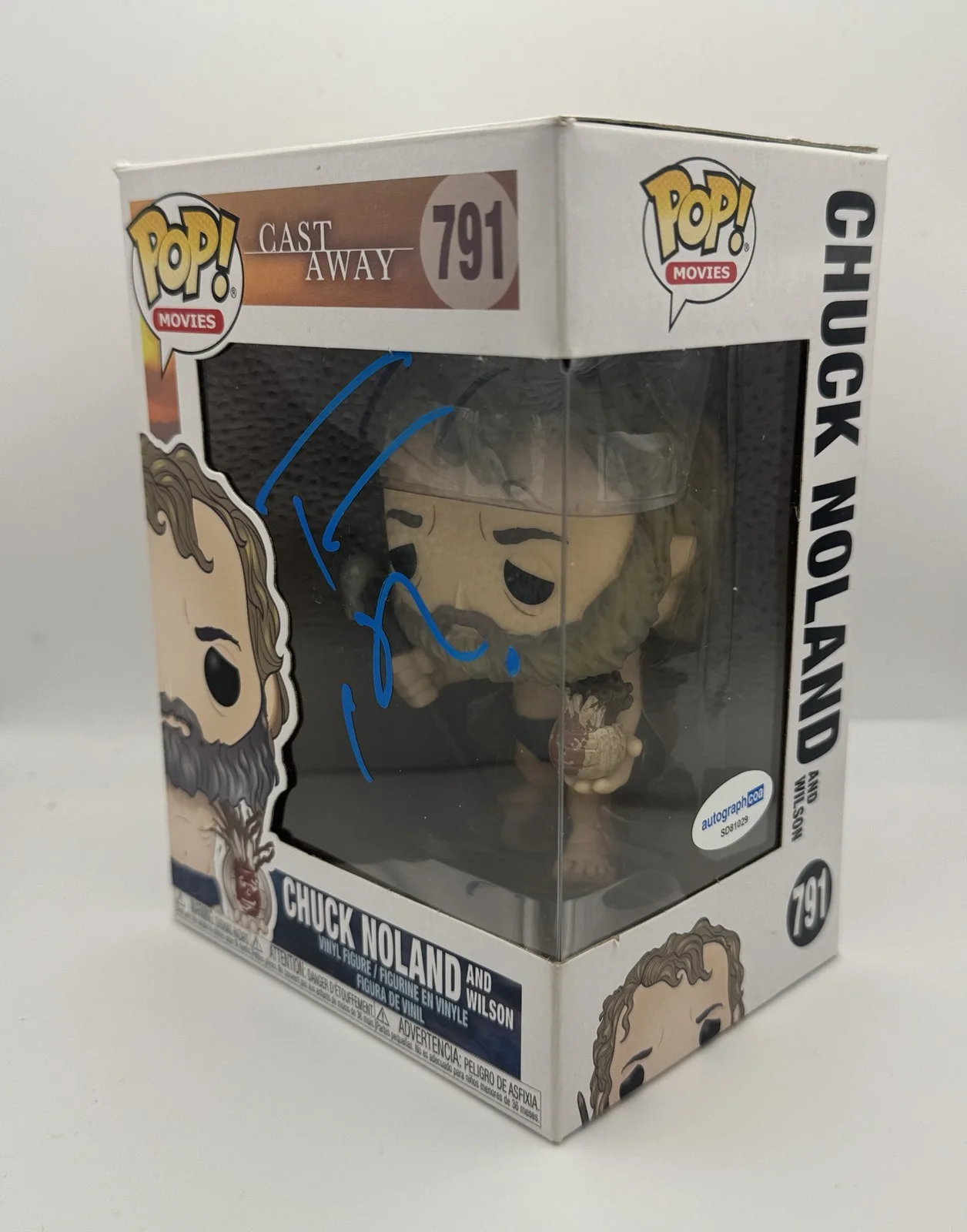 Tom Hanks — Tom Hanks "Cast Away" AUTOGRAPH Signed 'Chuck Noland and Wilson' Funko Pop ACOA, изображение 2