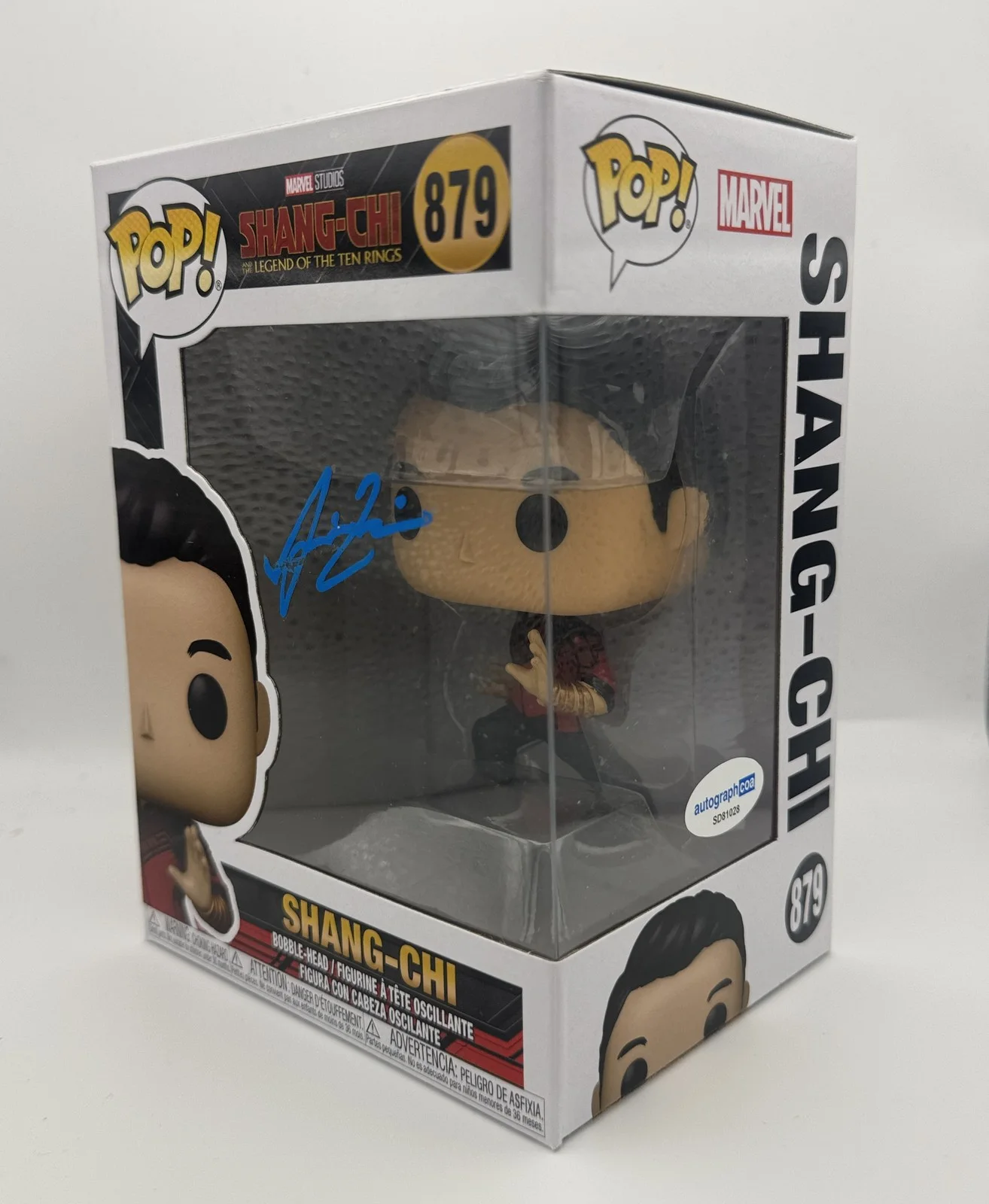 Simu Liu — Simu Liu "Shang-Chi and the Legend of the Ten Rings" SIGNED 879 Funko Pop ACOA, изображение 2