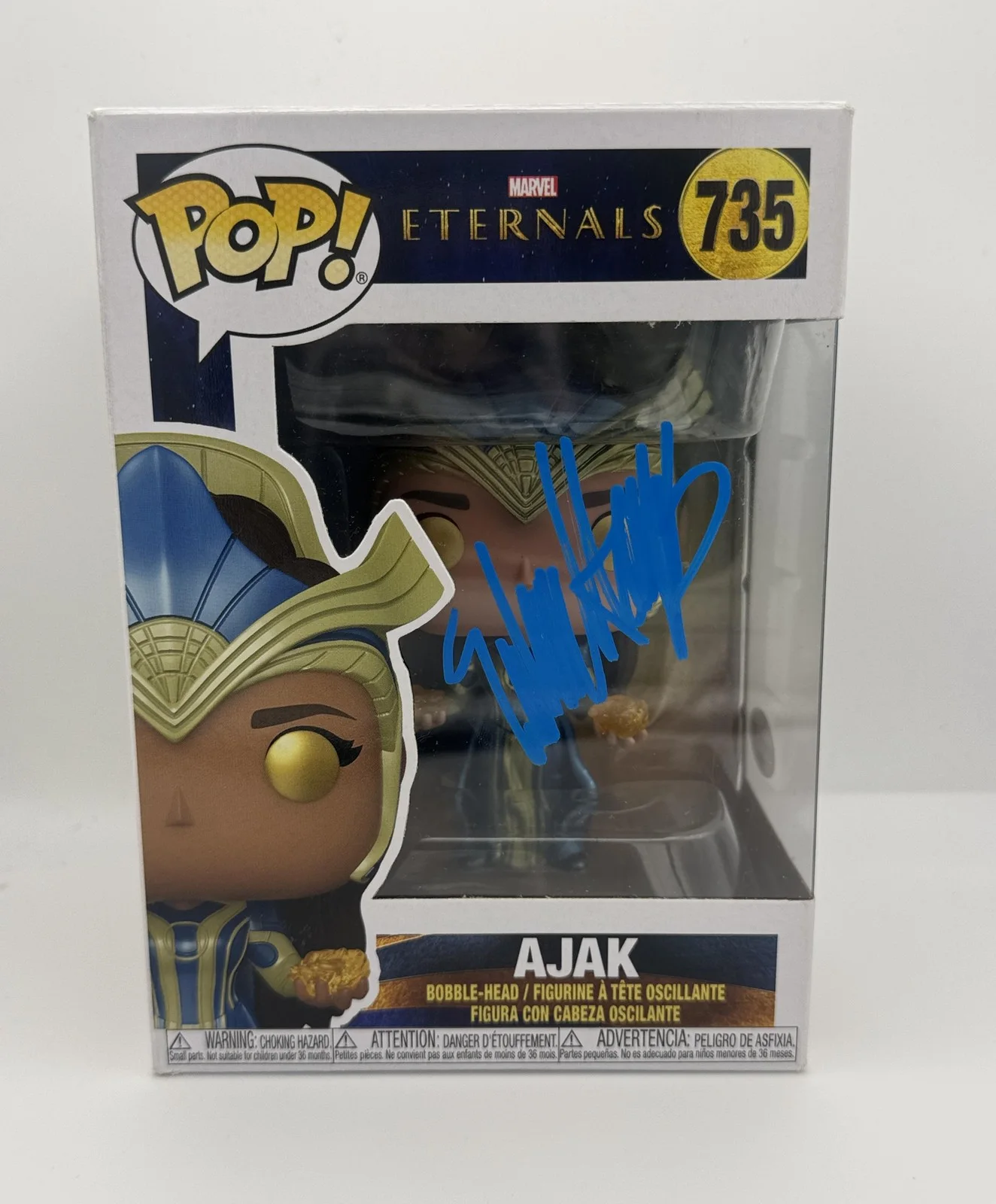 Salma Hayek — Salma Hayek "Eternals" AUTOGRAPH Signed Marvel 'Ajak' 735 Funko Pop Figure ACOA